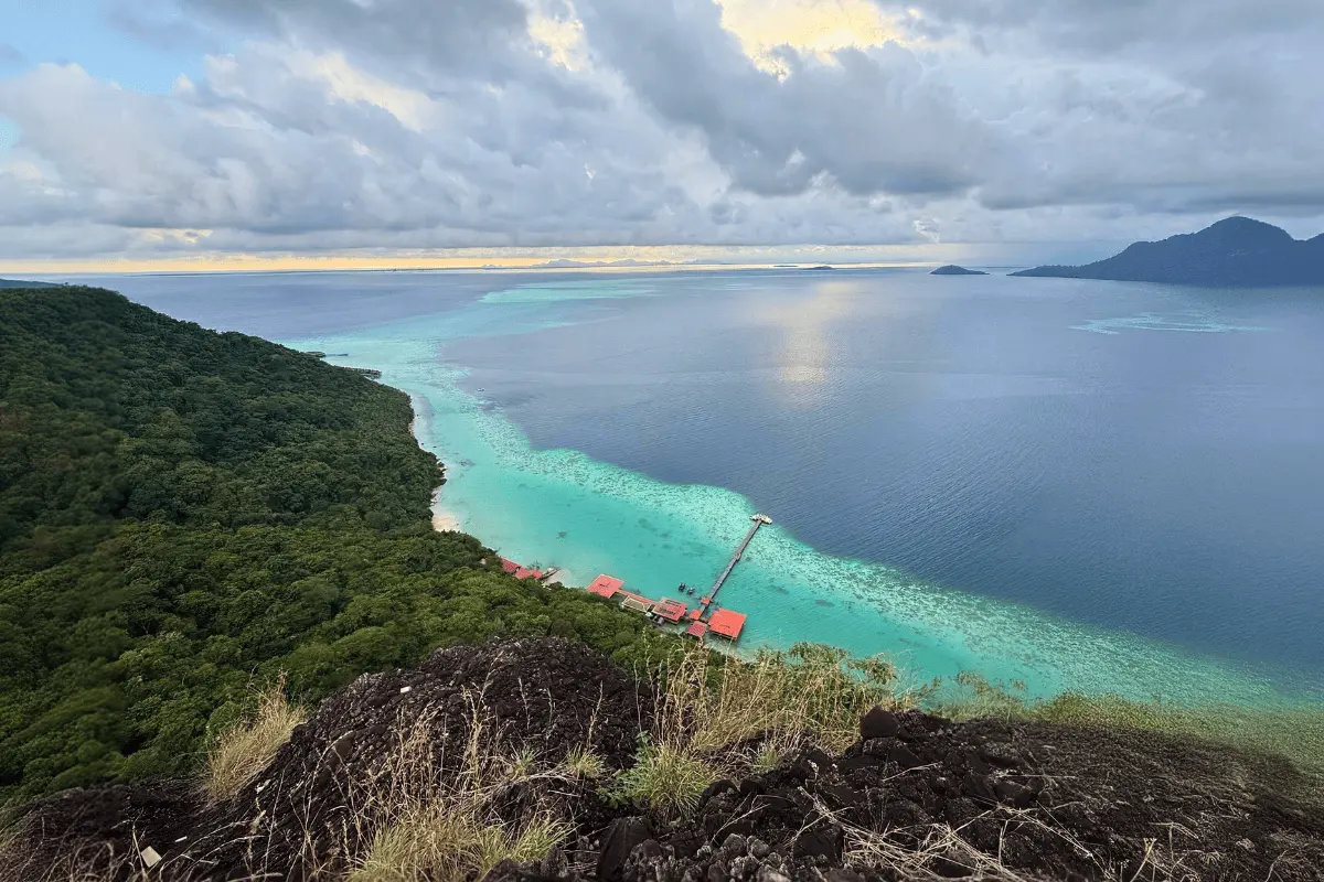 The volcanic crater rim at Boheydulang Island, Tun Sakaran Marine Park, Semporna